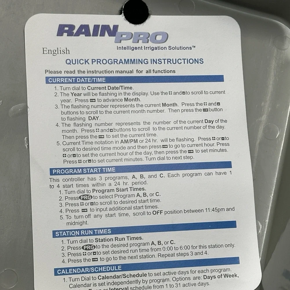 Rain Pro RP-XC-315 Controller (Expandable To 15 Stations) Irrigation
